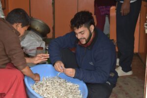 Helping in Kitchen